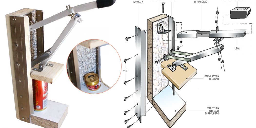 Schiaccia lattine fai da te | Come costruire una piccola pressa per alluminio
