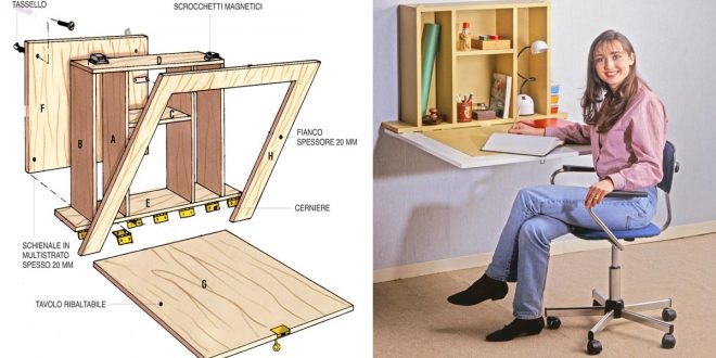 Tavolino a ribalta fai da te in legno multistrato | Come costruirlo